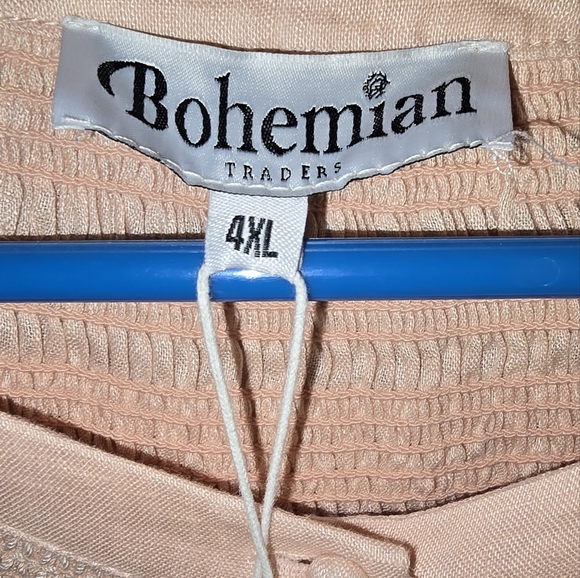 Bohemian Traders Blush Textured Button-Up - Picture 4 of 5